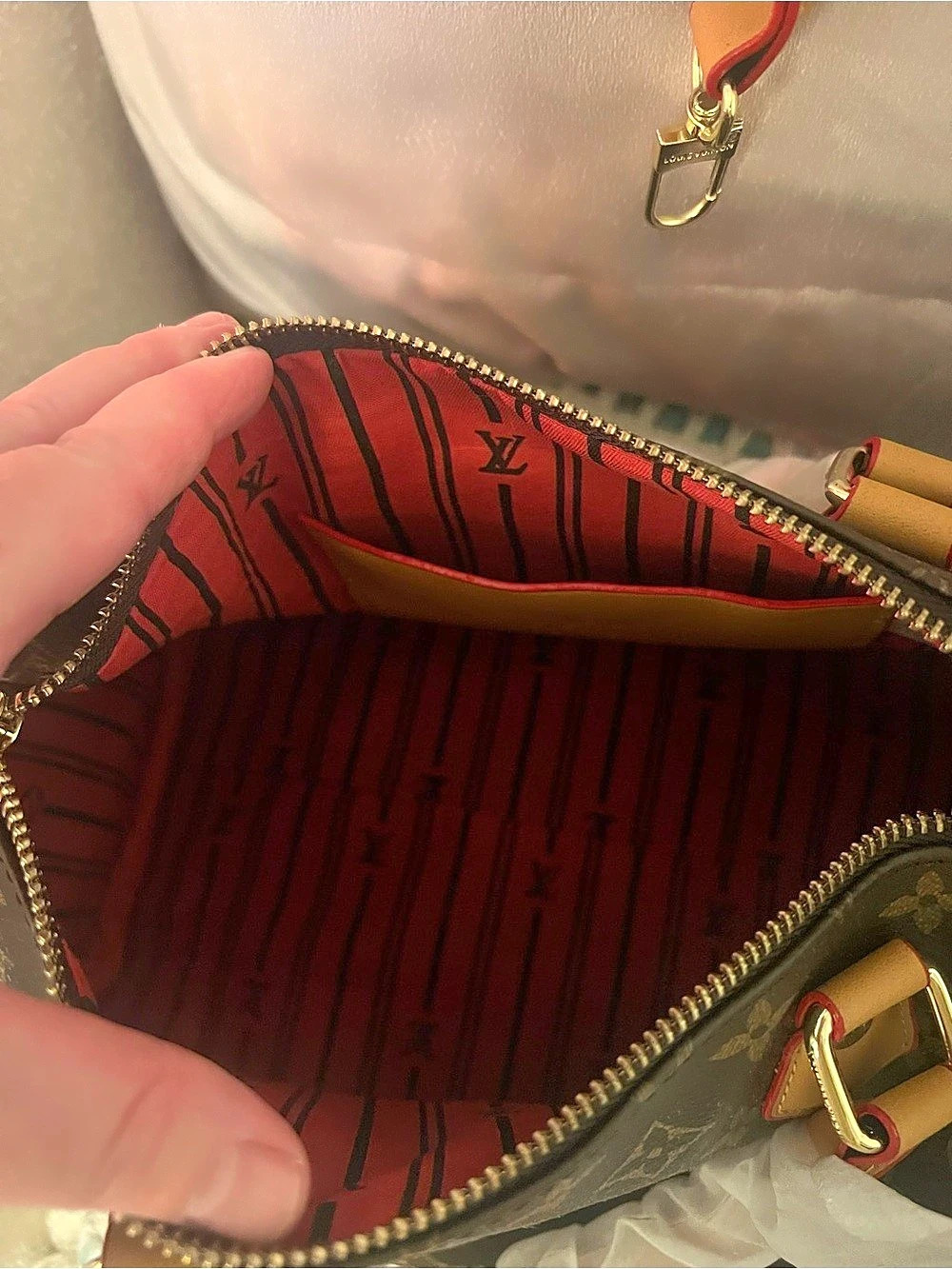 INSPIRED Speedy Bandoulière 30 Monogram Satchel Brown W/ Wallet - Picture 4 of 12